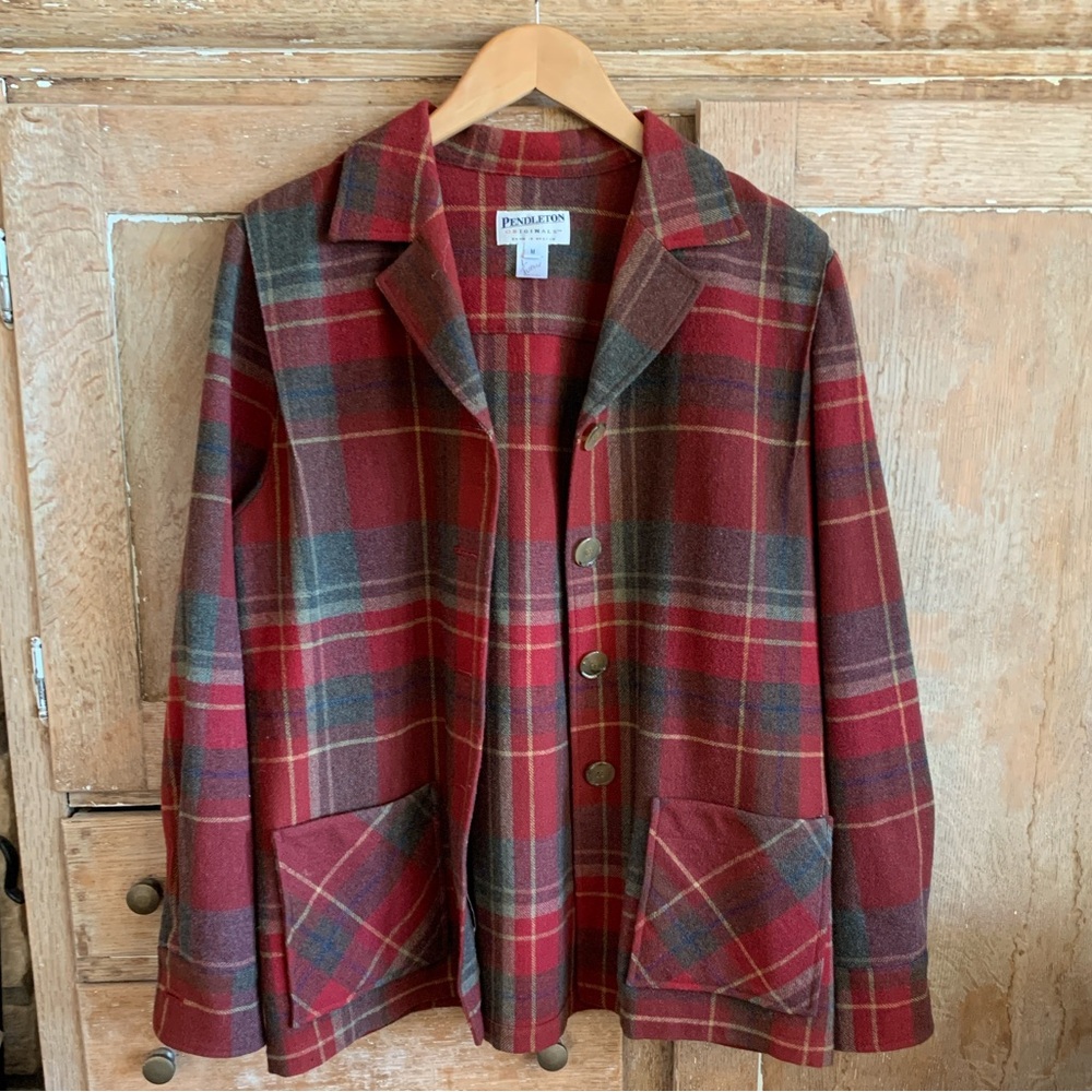 Pendleton Multicolor Plaid Wool Coat